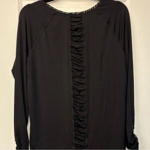 Chic Black Long Sleeve Women's Top